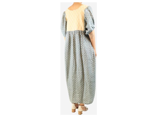 Autre Marque Midikleid aus Leinenmischung in Blau - Größe M - Ansicht 2