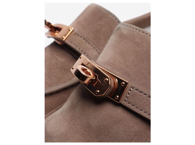 Kelly Hermès Sneaker slip-on in scamosciato Etoupe Game - taglia EU 39 Marrone - vista 5