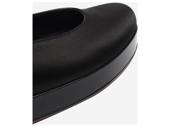 Loro Piana Black satin platform flats - size EU 39.5 - view 4