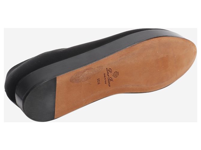 Loro Piana Black satin platform flats - size EU 39.5 - view 5
