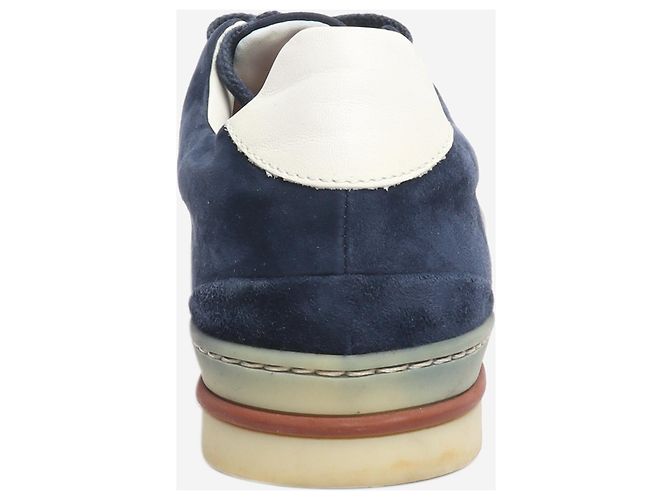 Loro Piana Baskets en daim bleu marine - taille EU 39 - vue 4
