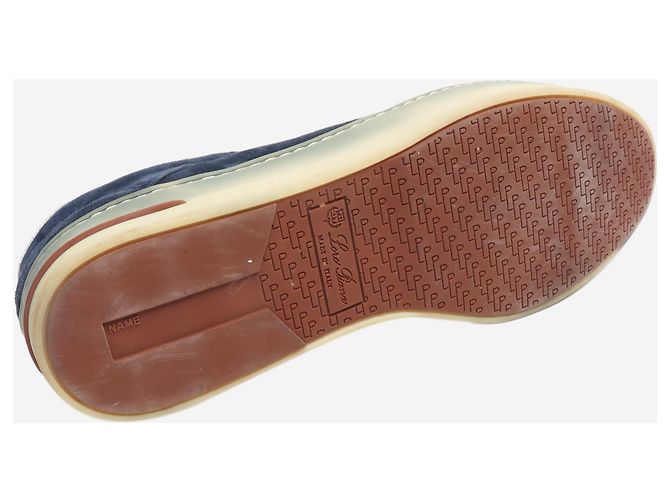 Loro Piana Baskets en daim bleu marine - taille EU 39 - vue 5