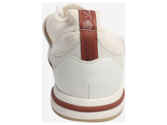 Loro Piana Strick-Sneaker in Creme - Größe EU 39 Roh - Ansicht 3
