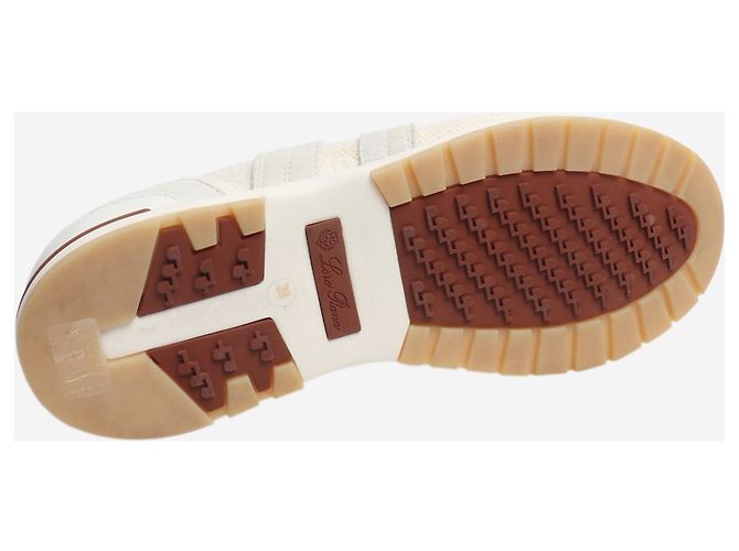 Loro Piana Strick-Sneaker in Creme - Größe EU 39 Roh - Ansicht 5