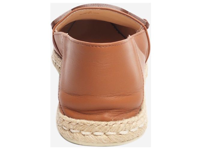 Tod's Espadrilles in pelle marrone - taglia EU 39 - vista 3