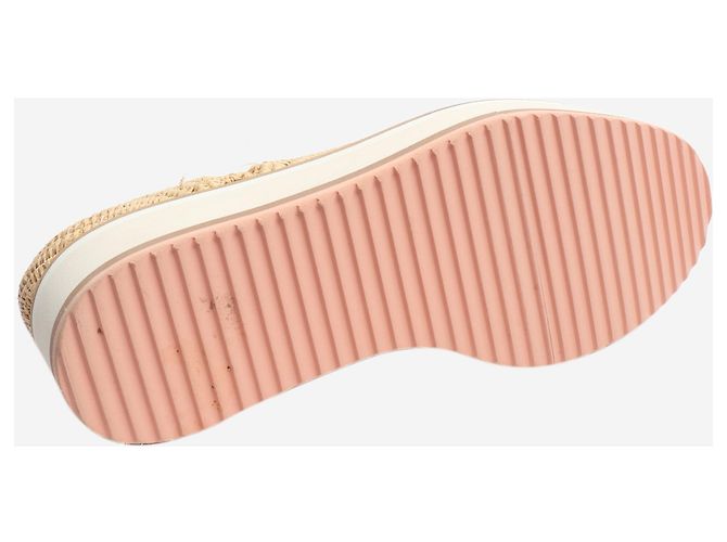 Robert Clergerie Neutrale Raffia-Plateau-Schuhe - Größe EU 39 - Ansicht 4