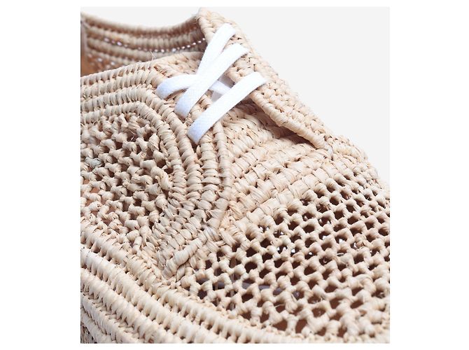 Robert Clergerie Neutrale Raffia-Plateau-Schuhe - Größe EU 39 - Ansicht 5