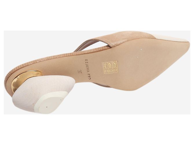 Rejina Pyo Neutrale Connie Slingback-Pumps - Größe EU 37 Roh - Ansicht 4