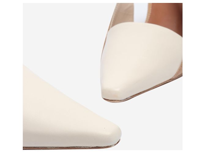 Rejina Pyo Neutrale Connie Slingback-Pumps - Größe EU 37 Roh - Ansicht 5