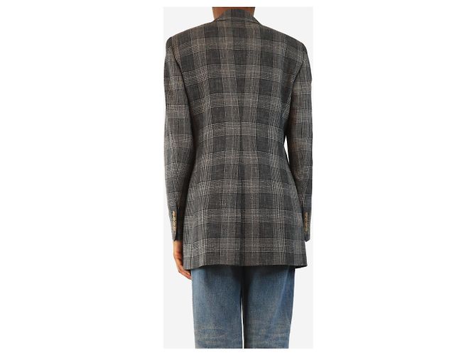 Acne Grauer Karo-Blazer - Größe UK 6 - Ansicht 2