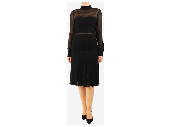 Proenza Schouler Midikleid mit schwarzem Mesh-Einsatz - Größe XS - Ansicht 3