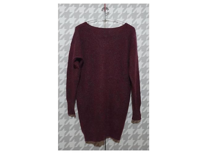 Acne Studios Vestido de punto en mezcla de lana y mohair burdeos - vista 2