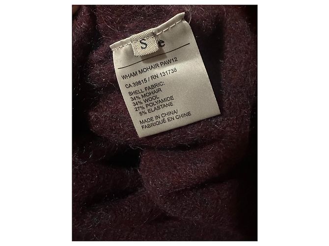 Acne Studios Vestido de punto en mezcla de lana y mohair burdeos - vista 4