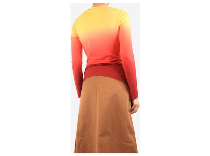 Gabriela Hearst Roter Cashmere-Pullover mit Ombré-Effekt - Größe M - Ansicht 2