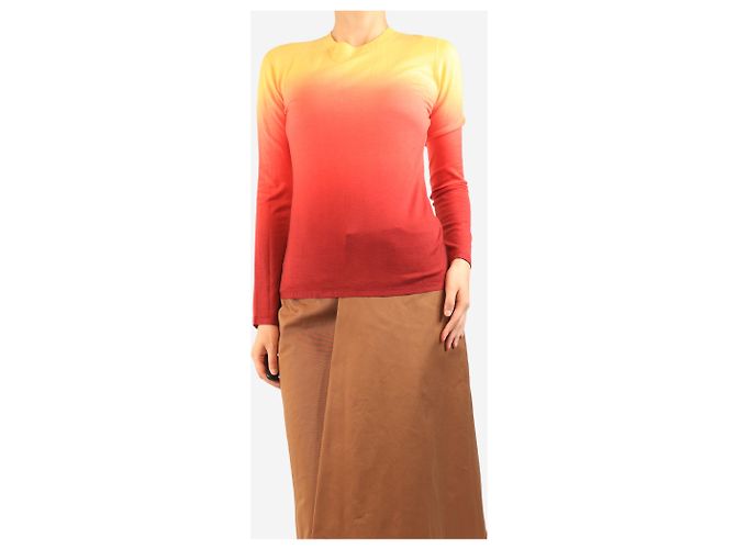 Gabriela Hearst Roter Cashmere-Pullover mit Ombré-Effekt - Größe M - Ansicht 3