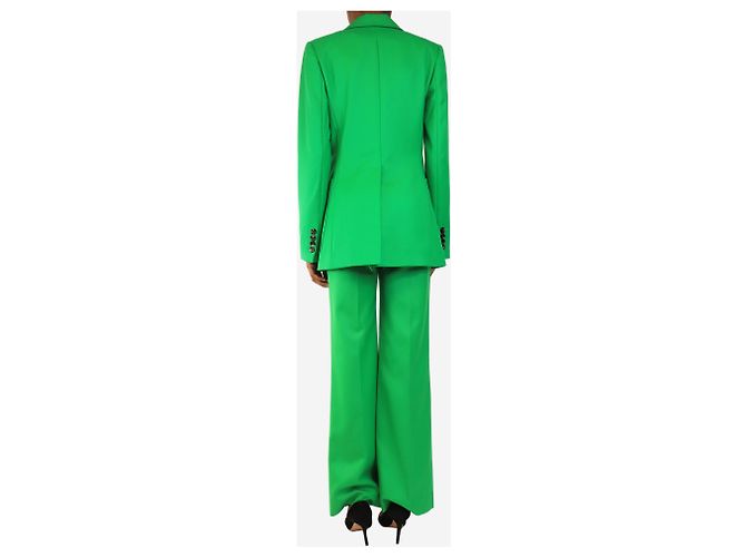 Bella Freud Conjunto de traje de dos piezas de lana verde - talla UK 6 - vista 2