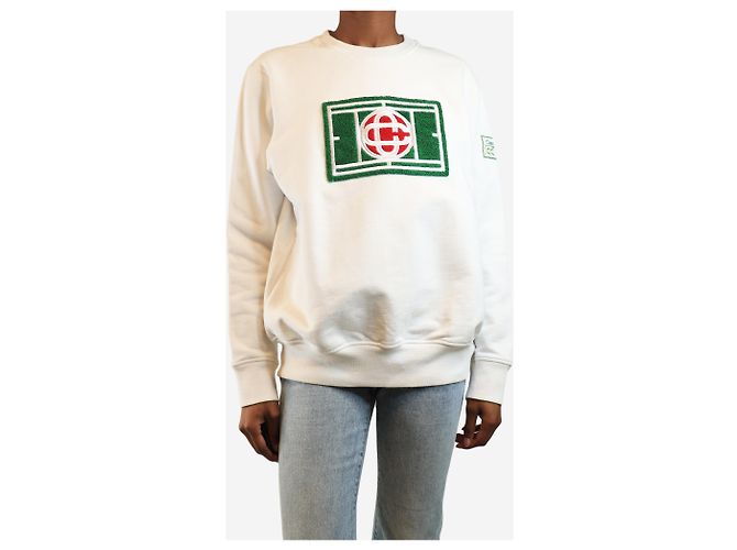 Casablanca Sudadera blanca bordada - talla XS Blanco - vista 3