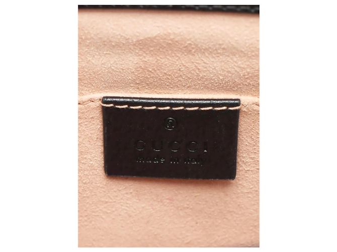 Gucci Bolsa de ombro com corrente em couro Ophidia preto - vista 9