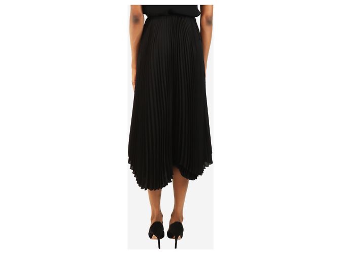 Autre Marque Falda midi plisada negra - talla UK 4 Negro - vista 2