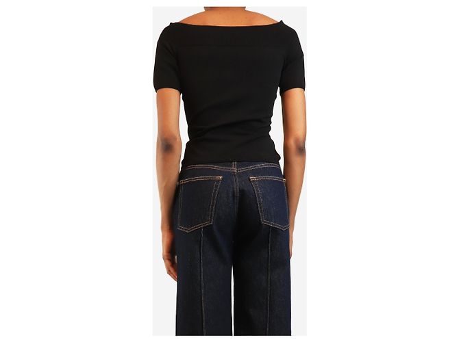 Alexander Mcqueen Schwarzes Off-Shoulder-Oberteil - Größe XS - Ansicht 2