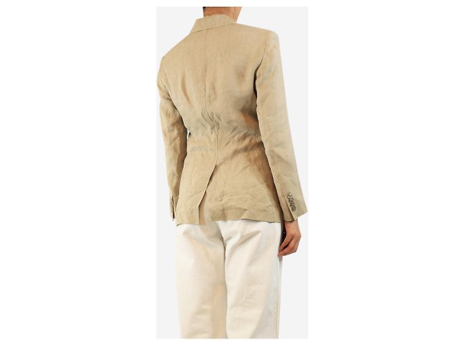 Autre Marque Neutraler Leinenblazer - Größe UK 8 - Ansicht 2