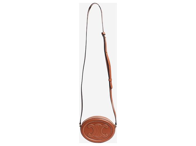 Céline Borsa a tracolla ovale Triomphe marrone - vista 2