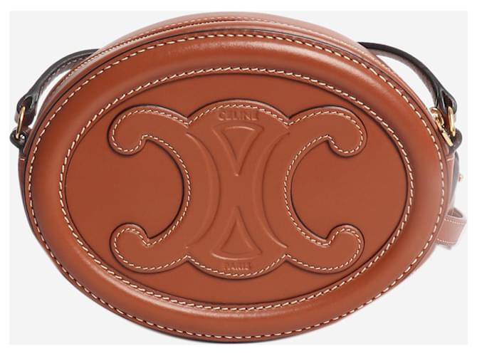 Céline Borsa a tracolla ovale Triomphe marrone - vista 3