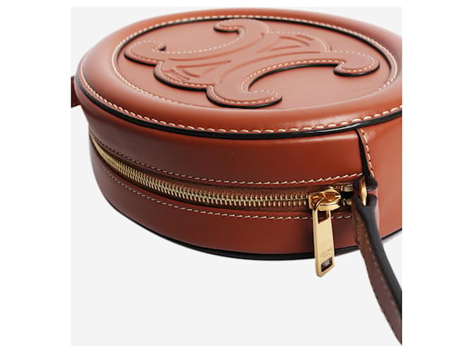 Céline Borsa a tracolla ovale Triomphe marrone - vista 6