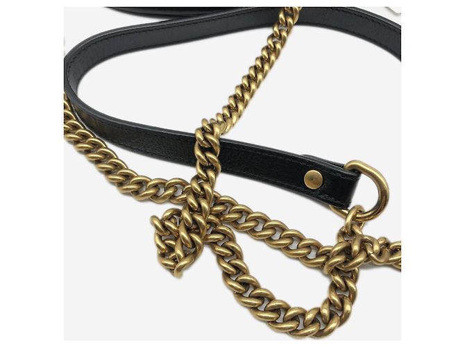 Gucci Borsa rotonda in pelle GG Marmont nera Nero - vista 7