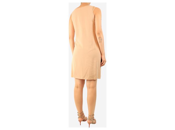 Brunello Cucinelli Ärmelloses Mini-Kleid aus Seidencrepe in Blush - Größe S Pink - Ansicht 2