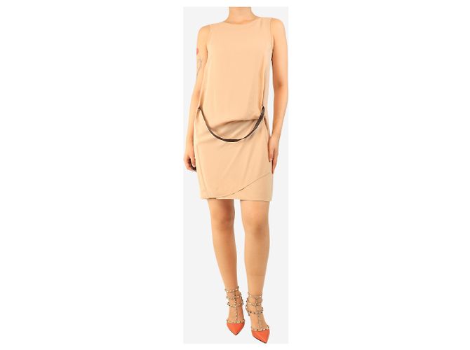 Brunello Cucinelli Ärmelloses Mini-Kleid aus Seidencrepe in Blush - Größe S Pink - Ansicht 3
