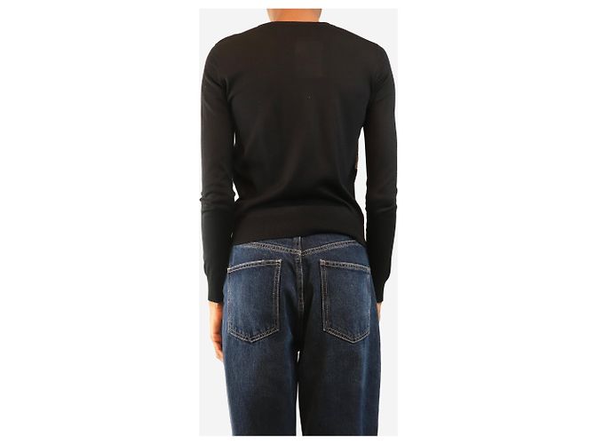Dolce & Gabbana Schwarzer Cardigan mit Blumenmuster - Größe UK 8 - Ansicht 2