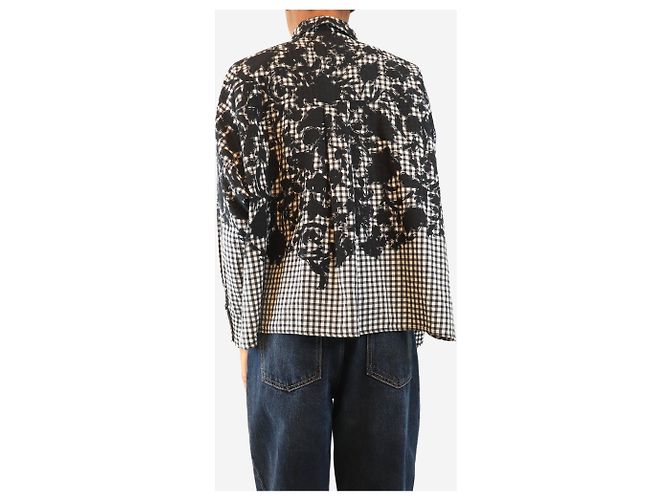 Autre Marque Gingham-Bluse in Schwarz - Größe XS - Ansicht 2