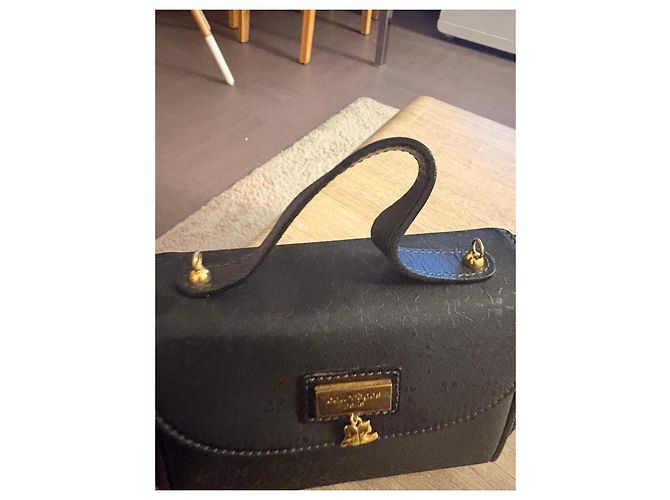 Courreges Borsa Courrèges monogramma in tela nera Nero - vista 5