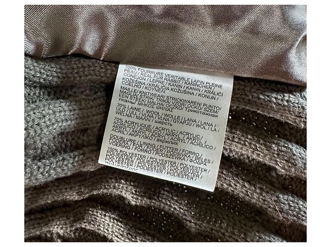 Oakwood Strickweste mit grauem Kaninchenfell - Ansicht 6