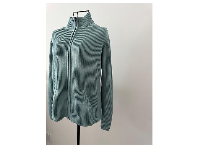 Autre Marque Lauren Ralph Lauren Strickjacke mit Reißverschluss Hellblau - Ansicht 4