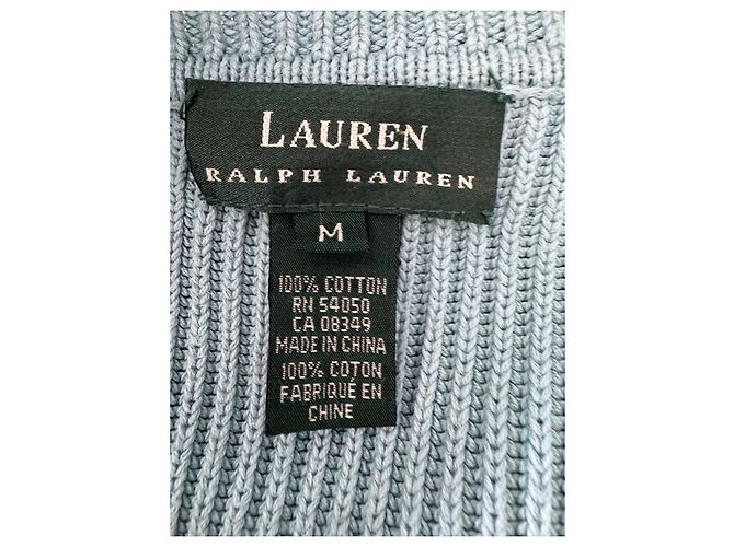 Autre Marque Lauren Ralph Lauren Strickjacke mit Reißverschluss Hellblau - Ansicht 6