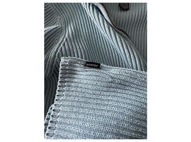 Autre Marque Lauren Ralph Lauren Strickjacke mit Reißverschluss Hellblau - Ansicht 8