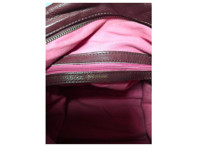 Nat & Nin Borsa a mano in pelle bordeaux Bordò - vista 10