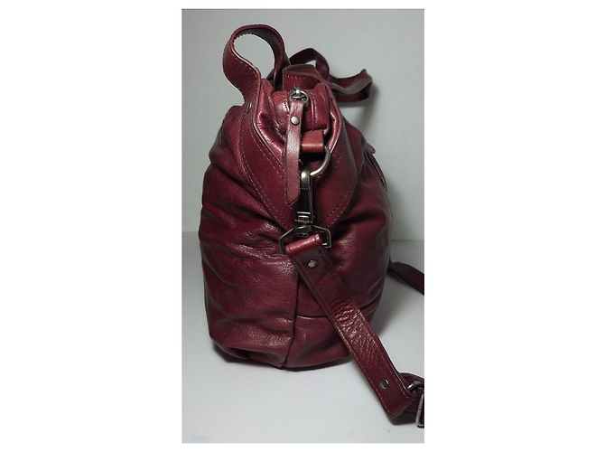 Nat & Nin Borsa a mano in pelle bordeaux Bordò - vista 4