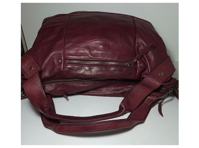 Nat & Nin Borsa a mano in pelle bordeaux Bordò - vista 6