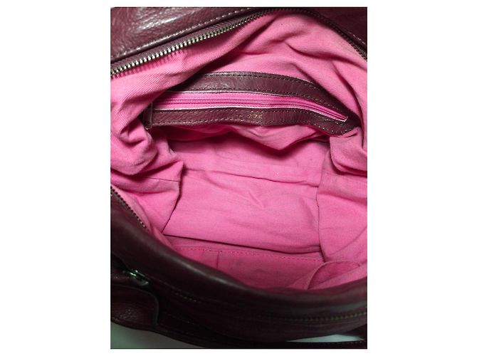 Nat & Nin Borsa a mano in pelle bordeaux Bordò - vista 9