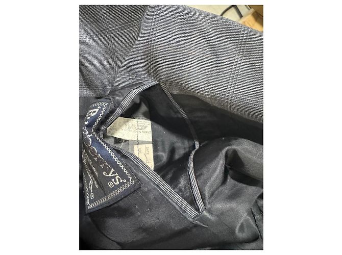 Burberrys Grey Check Wool Blazer Blue - view 13