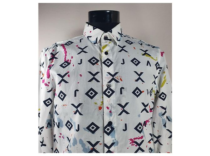 Versace Jeans Couture Versace Jeans Hemd Weiß mit Grafikprint Schwarz Mehrfarben - Ansicht 2