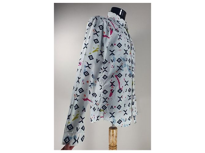 Versace Jeans Couture Versace Jeans Hemd Weiß mit Grafikprint Schwarz Mehrfarben - Ansicht 3