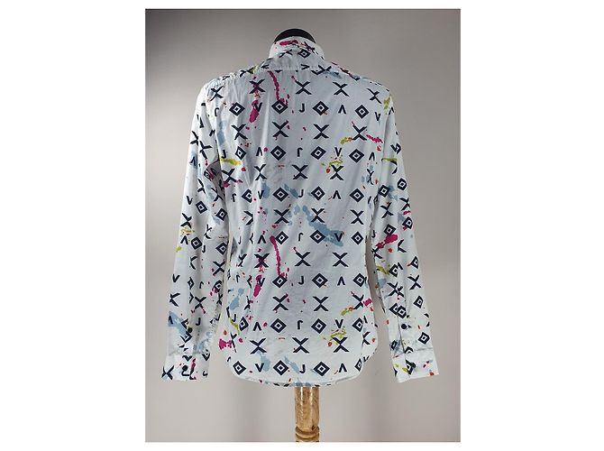 Versace Jeans Couture Versace Jeans Hemd Weiß mit Grafikprint Schwarz Mehrfarben - Ansicht 4
