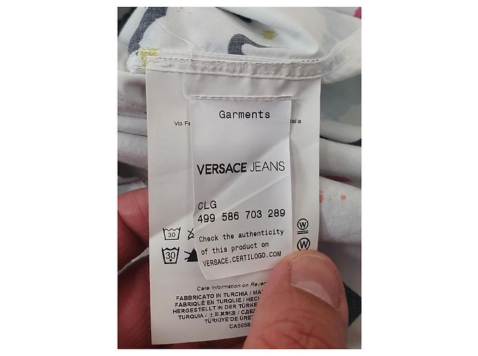 Versace Jeans Couture Versace Jeans Hemd Weiß mit Grafikprint Schwarz Mehrfarben - Ansicht 6