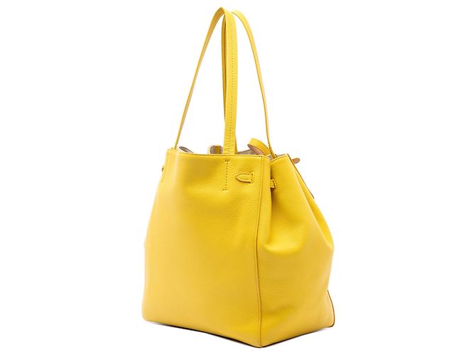 Céline Borsa Tote Phantom in pelle di vitello a grana piccola gialla Celine Giallo - vista 2