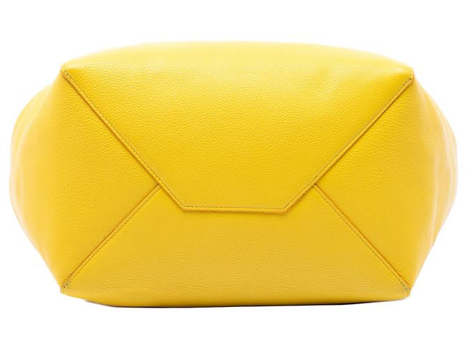 Céline Borsa Tote Phantom in pelle di vitello a grana piccola gialla Celine Giallo - vista 3