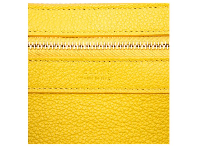 Céline Borsa Tote Phantom in pelle di vitello a grana piccola gialla Celine Giallo - vista 5